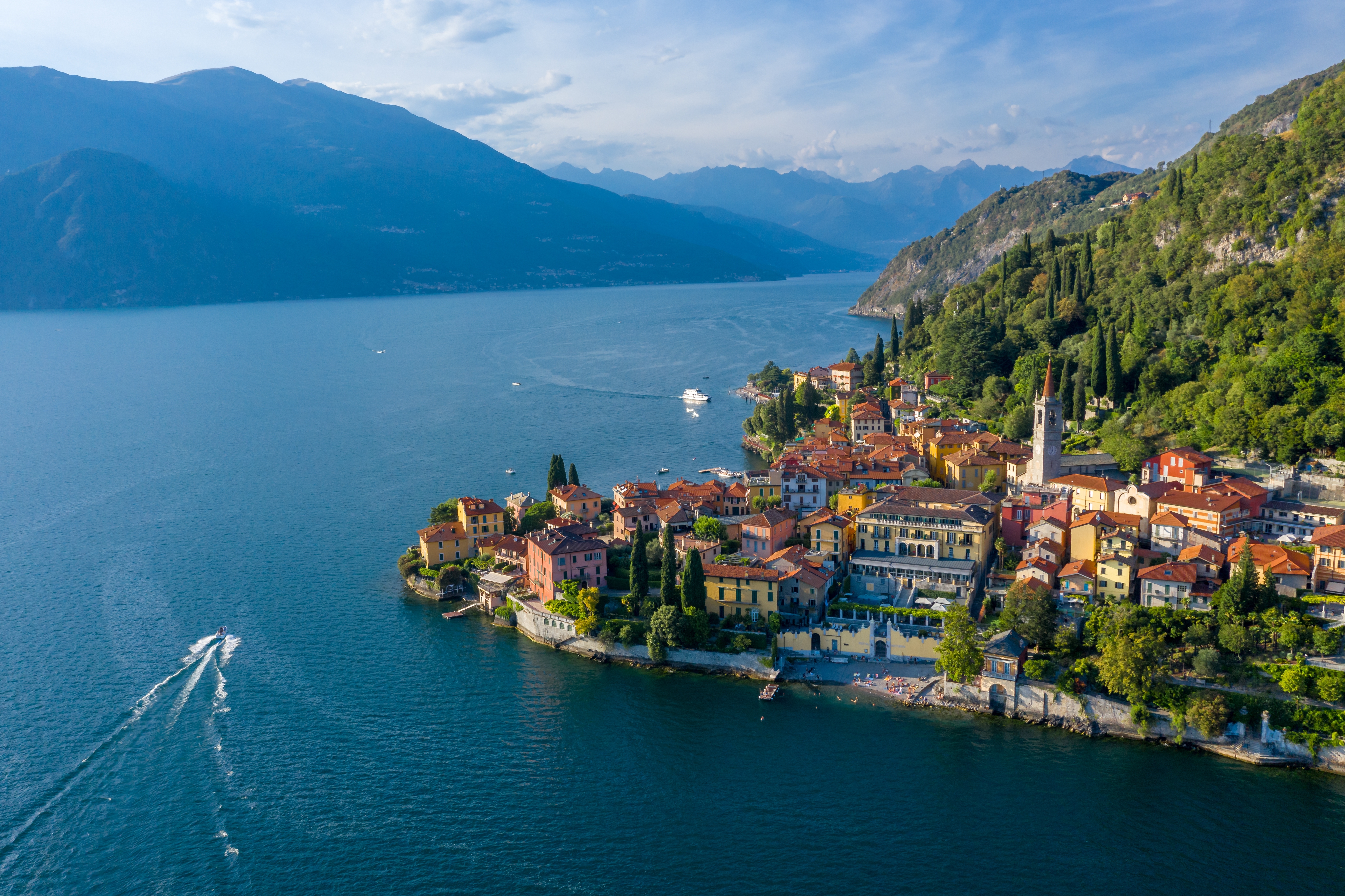 Village of Varenna on Como lake in Italy.